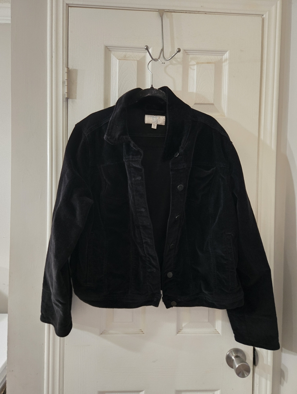 xxxl black stretchy corduroy jacket